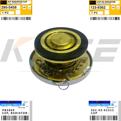 KBZE PB5889 561-03-61512 KOMATSU PC1250 HD785 HD985 RADIATOR CAP 123-9362 295-5458 FITS CAT 3508 3512 3516 ENGINE